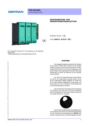 gefran GFW 400 Konfigurations- Und Parametrierungsanleitung