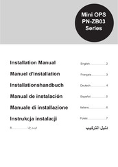 Sharp PN-ZB03 Serie Installationshandbuch