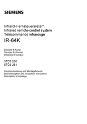 Siemens IR-64K Kurzbeschreibung Und Montagehinweis