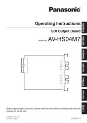 Panasonic AV-HS04M1 Bedienungsanleitung