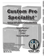 SWR Sound Custom Pro Specialist Bedienungsanleitung