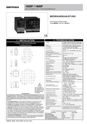 gefran 1800P Bedienungsanleitung