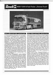 REVELL MAN F 2000 & Tank Trailer German Truck Montageanleitung