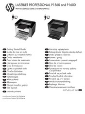 HP LaserJet Professional P1600 Drucker Serie Leitfaden Zur Inbetriebnahme