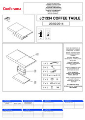 CONFORAMA JC1334 COFFEE TABLE Montageanleitung