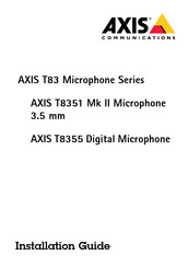 Axis T83 Serie Installationsanleitung