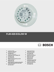 Bosch FLM-420-EOL2W-W Installationsanleitung