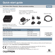 Lutron RRM-SEL-REP2-BL Schnellstartanleitung