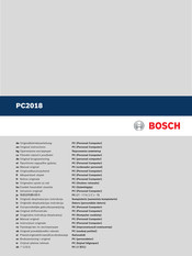 Bosch PC2018 Originalbetriebsanleitung