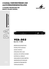 Monacor VCA-202 Bedienungsanleitung