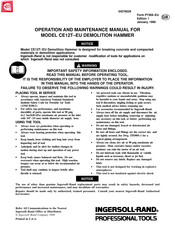 Ingersoll-Rand CE12T-EU Betrieb Und Wartung Handbuch