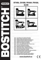 Stanley BOSTITCH BT1855 Technische Gerätedaten (Übersetzung Des Originals