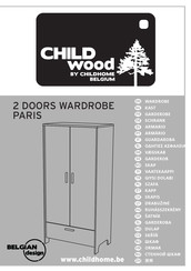 Child Wood 2 DOORS WARDROBE PARIS Montageanleitung