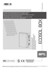 BFT Ecosol Installations- Und Gebrauchsanleitung
