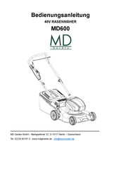 MD Geräte MD600 Bedienungsanleitung