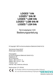 Siemens LOGES LGM 64k Bedienungsanleitung