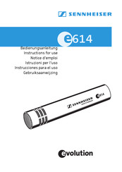 Sennheiser e614 Bedienungsanleitung
