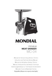 Mondial MC-04 Bedienungshandbuch Un Technischer Kundendienst