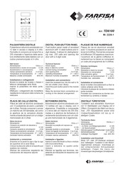 FARFISA INTERCOMS TD6100 Handbuch
