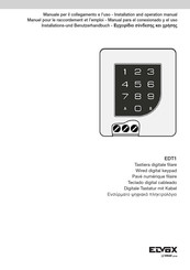 Vimar Elvox EDT1 Installations- Und Benutzerhandbuch