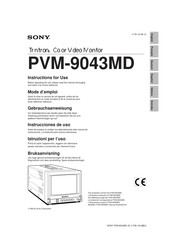 Sony PVM-9043MD Gebrauchsanweisung