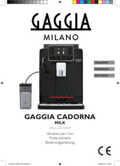 Gaggia Milano Cadorna Milk Bedienungsanleitung