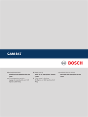 Bosch CAM 847 Erstinbetriebnahme