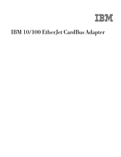 IBM IBM 10/100 Ethernet Desktop Adapter Bedienungsanleitung