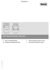 Wilo Wilo-DrainLift WS 900 E Einbau- Und Betriebsanleitung