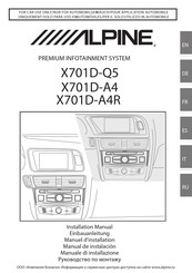 Alpine X701D-A4R Einbauanleitung