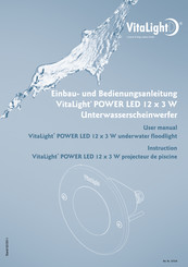 VitaLight POWER LED 12 x 3 W Einbau- Und Bedienungsanleitung