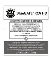 GOgroove BlueGATE RCV HD GGBGRHD100GYUS Bedienungsanleitung