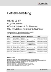 Binder CB170-230V-F Betriebsanleitung