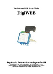 Digitronic Automationsanlagen DigiWEB Bedienungsanleitung