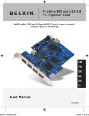 Belkin FireWire 800 ExpressCard Benutzerhandbuch