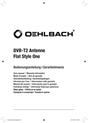 Oehlbach Flat Style One Bedienungsanleitung, Garantiehinweis