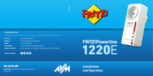 AVM FRITZ!Powerline 1220E Bedienungsanleitung