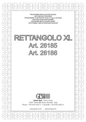 Gessi RETTANGOLO XL 26186 Bedienungsanleitung