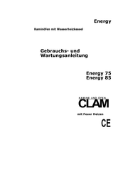 Clam Energy series Gebrauchs- Und Wartungsanleitung