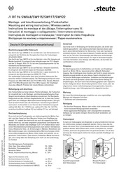 steute RF 96 SW922 Serie Montage- Und Anschlussanleitung