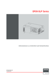 Barco DP2K-SLP Serie Informationen Zu Sicherheit Und Umweltschutz