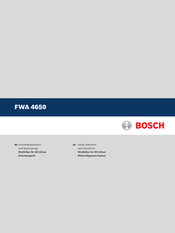 Bosch FWA 4650 Erstinbetriebnahme Und Nachrüstung