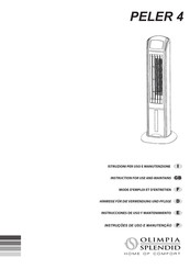 Olimpia splendid PELER 4 Hinweise Für Die Verwendung Und Pflege