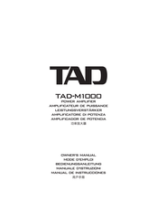 TAD TAD-M1000 Bedienungsanleitung