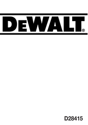 DeWalt D28415 Bedienungsanleitung