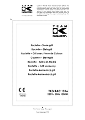 Team Kalorik TKG RAC 1016 Gebrauchsanleitung
