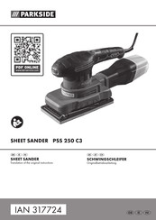 Parkside PSS 250 B2 Originalbetriebsanleitung