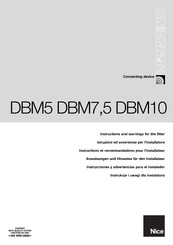 Nice DBM7,5 Anweisungen Und Hinweise Für Den Installateur