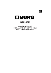 Burg BGF90AK Bedienungs- Und Installationsanleitung