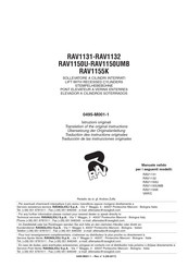RAVAGLIOLI RAV1150U Übersetzung Der Originalanleitung